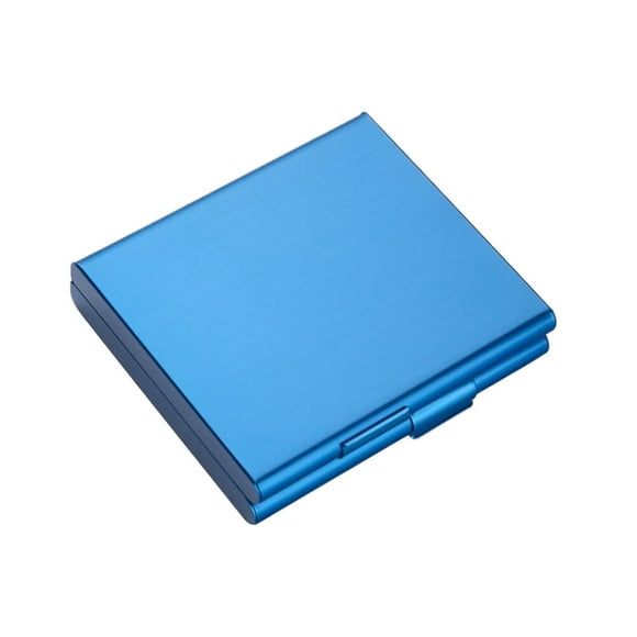 CIMAXIC Blue Aluminum Cigarette Case for Storing Cigarettes Lightweight and Durable Fits 20 Regular Size Cigarettes,3.27"X3.62"X0.79"
