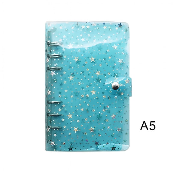 CCOCC A5 Binder Refillable Notebook Shell Clear Soft Pvc A5 6 Ring Binder Reusable Office Supplies for Home School