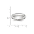 thumbnail image 2 of 14k White Gold Solid Polished Half Round 5mm Milgrain Comfort-Fit Band Size 6.5 Ring Ring for Women and Men, 2 of 2