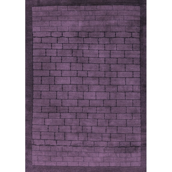 Ahgly Company Indoor Rectangle Abstract Blue Modern Area Rugs, 8' x 12'