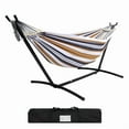 thumbnail image 2 of Hammock with Stand Included 450lb Capacity Steel Stand, Premium Carry Bag Included and Two Anti Roll Balance Beam, 2 of 8