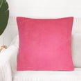 thumbnail image 2 of Unique Bargains 2Pcs Viscose Velvet Soft Throw Decorative Pillowcases 18" x 18" Orchid, 2 of 8