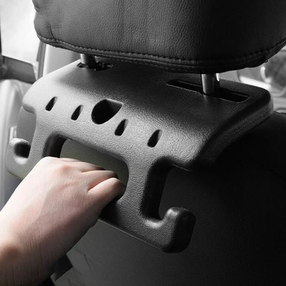 Pawsdot 1Pc Auto Back Seat Grab Handle Black ABS Hand Grip for Car Headrest Balance Aid