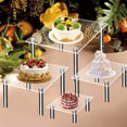 Clear Acrylic Cake Display Stand Square Metal Support Shelf Oven Baking