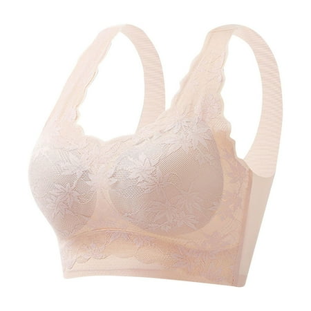 Ndbuld Bras for Women Women s Underwear Color Contrast Beauty Back No Underwire Push-up Comfortable Buckle Comfortable Bra Up to 35% off XXL Khaki