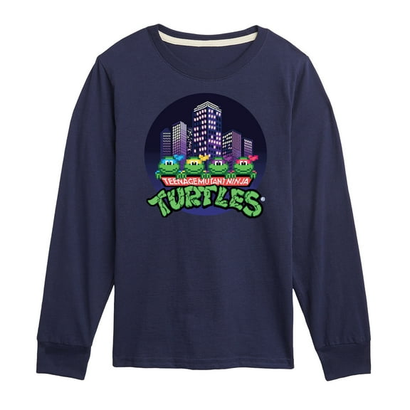 Teenage Muntant Ninja Turtles - City Scape With Turtles  - Toddler And Youth Long Sleeve Graphic T-Shirt