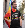 thumbnail image 3 of Men's Love is Love Rainbow Pride Shirt - I May Be Straight But I Don't Hate Design - LGBTQ Supportive Gift - Comfortable Equality Gay Shirts - Large Black, 3 of 7