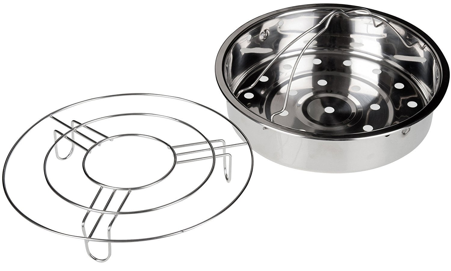 Secura Stainless Steel 6-quart Electric Pressure Cooker Steam Rack Steamer Basket Insert Set