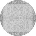 thumbnail image 1 of Ahgly Company Indoor Round Abstract Gray Modern Area Rugs, 7' Round, 1 of 4