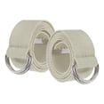 thumbnail image 1 of Uxcell Web Football Belt, Men Canvas Belt Web Flag Football D Ring, Adjustable Soccer Replacement Strap 51 Inch & 2 Pcs & Canvas & Light Gray, 1 of 7