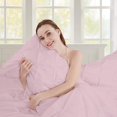 thumbnail image 2 of 500 Thread Count Egyptian Cotton Pinch Pleated Pillowcase with Envelope Closure – Luxury Soft & Breathable, Euro Size (Non-Standard) (26" x 26") Lavender Solid, 2 of 4