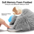 thumbnail image 5 of Ecetana Women's Furry Slippers Comfy Memory Foam Fuzzy Fluffy Slippers Non-slip Indoor House Shoes, 5 of 8