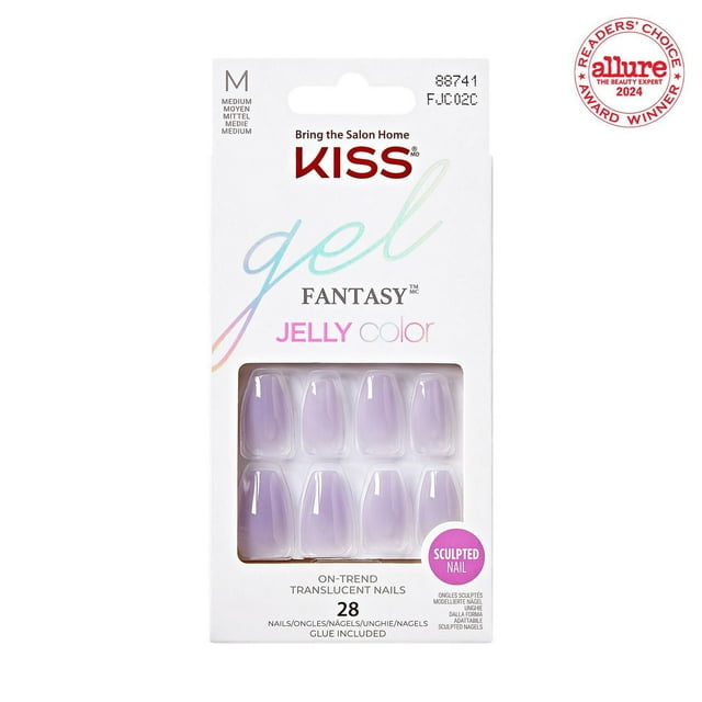 KISS Gel Fantasy - Fake Nails, Long