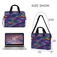 thumbnail image 3 of FORMRS 16" Laptop Bag Carrying Sleeve Case with Handle Travel Shoulder Briefcase, Purple Waves Pattern, 3 of 8