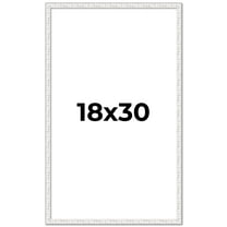 18x30 Frame White Real Wood Picture Frame Width 0.75 inches | Interior Frame Depth 0.5 inches |