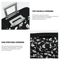 thumbnail image 5 of Xecao Black White Leaves print Elastic Luggage Cover, with double-sided print , is perfect for travel, business, and daily use, 5 of 9