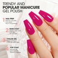 thumbnail image 6 of Gellen Gel Nail Polish, 18ml Dark Pink Nail Polish Soak off UV LED Nail Gel Polish Nail Art Manicure Salon at Home DIY Gel, Gifts for Women Girls, 6 of 8