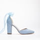thumbnail image 1 of Gisele - Zapatos de novia azul bebé con lazo azul cielo 24.5 CM, 1 of 8