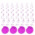 thumbnail image 1 of 30uds Rosa Roja Fiesta Colgante Doble Tira Decoraciones Plástico Techo Serpentinas Unique Bargains, 1 of 7