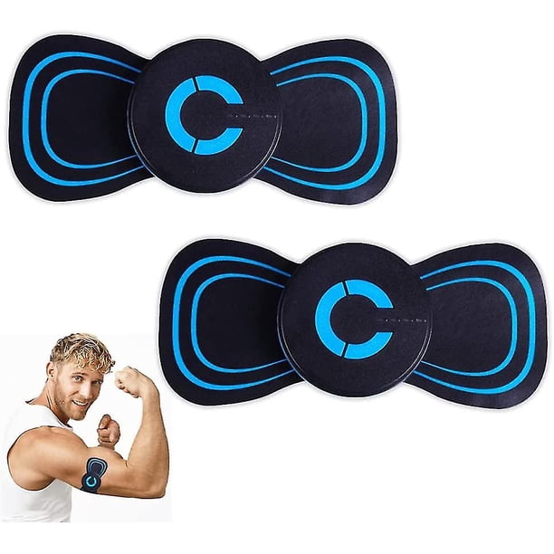 2 uds Mini masajeador de cuello eléctrico portátil Ems, masaje Cervical para aliviar el dolor, Mini dispositivo de masaje