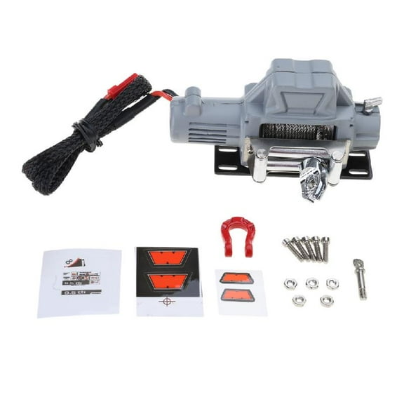 Upgraded Offroads Winch and Cable Winch Assembly Model Toy Accessories