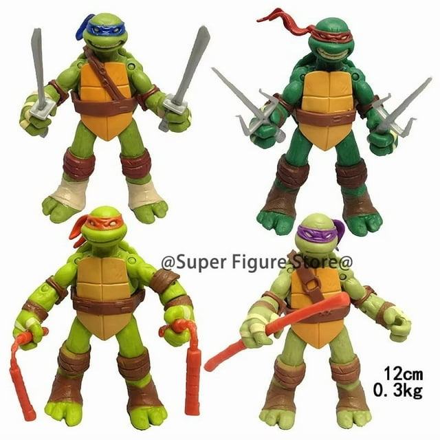 4pcs/Set s Action Figure Film Donatello Leonardo Movable Figurine Model Toys PVC Collection Cake Decorations