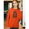 thumbnail image 2 of Outline Zodiac Sign Scorpio Sweatshirt Women -Image by Shutterstock, Female Large, 2 of 4