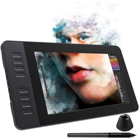 GAOMON PD1161 11.6 pulgadas HD IPS Tilt Soporte Gráficos Dibujo Pen Pantalla con 8 accesos directos y 8192 niveles sin batería AP50 Stylus