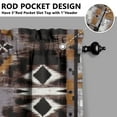 thumbnail image 5 of Boho Kitchen Curtains for Windows – Rustic Tribal Floral Print Cafe Curtains, Vintage Bohemian Geometric Panels for Home Décor, 5 of 6