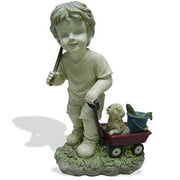 Home Trends Boy with Wagon Statue