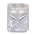 thumbnail image 1 of Kalimba 17 Key Professional Thumb Piano Acrylic Kalimba Thumb Piano Keyboard Musical Instrument White, 1 of 10