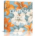 thumbnail image 2 of Lily Flower Wall Art Painting on Canvas, White Orange Blooms Floral Watercolor Blue Canvas Art Home Prints Wall Art Framed Modern Artwork for Living Room Bedroom Wall Decor 12x12in, 2 of 9