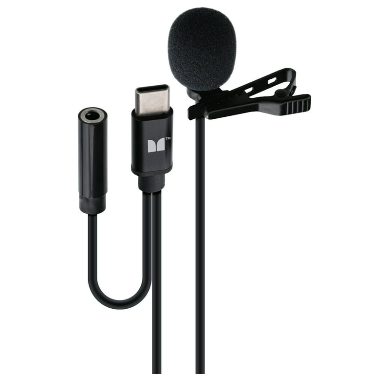 Monster Lavalier Clip-on Microphone, Mic For Type-C USB Ports, Universal  Device Support