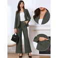thumbnail image 2 of DARING DIVA Women's Dressy 2 Pieces Office Blazer and Pants Set XS Dark Gray, 2 of 6
