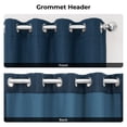 thumbnail image 6 of HPD Half Price Drapes Nightfall Navy Grommet Faux Linen Room Darkening Curtains for Bedroom & Living Room Curtains (1 Panel), Window Curtains 84 inches long, Grommet curtains & drapes, 50W X 84L, 6 of 9