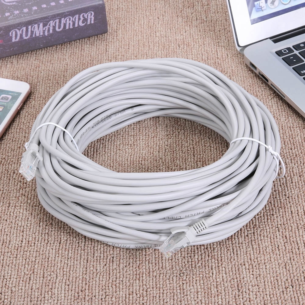 CableCreation 100 Feet Ethernet Patch Cable, RJ45 Computer Network Cord, LAN Cable Copper Wire for PC, Mac, Laptop, PS3, PS4, Xbox, 30m, Silver