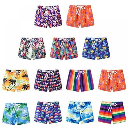 

Esho Boys Swim Trunks Toddler Beach Shorts Boardshorts Quick Dry Beach Swim Shorts Little Boys Elastic Drawstring Bathing Suit Swimsuit 2-7 Years Old