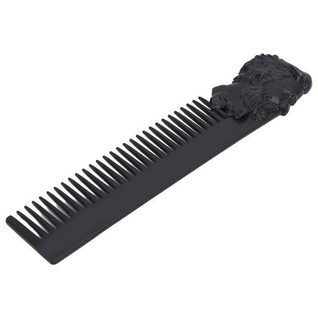Vintage Zinc Alloy Comb, Portable 0.2 Thickness Comb Zinc Alloy Beard Comb Prevent Static For Barber For Travel Black