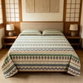 thumbnail image 4 of Polyester Bed Sheet Set 240 x 200 cm, Thick Breathable Anti-Slip Printed Fitted Sheet, Colorfast, Pilling Resistant, Vintage Pattern, 4 of 5