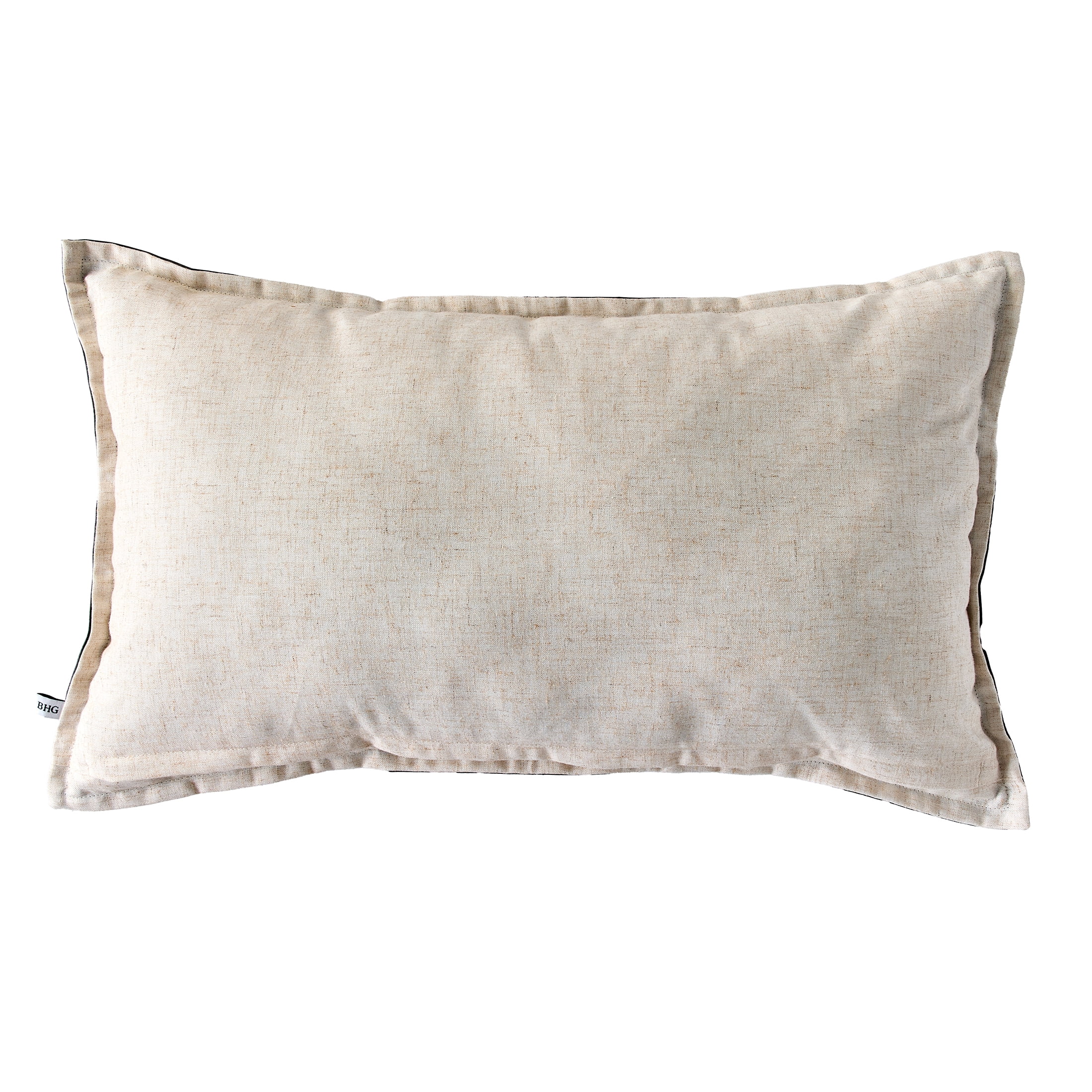 Better Homes & Gardens 14" x 24" Black Vegan Leather Oblong Decorative Pillow Cover