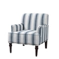 thumbnail image 5 of Lumibee Vintage 29" W Patterned Striped Accent Chairs 1-Piece - Dark Blue Stripe, 5 of 5