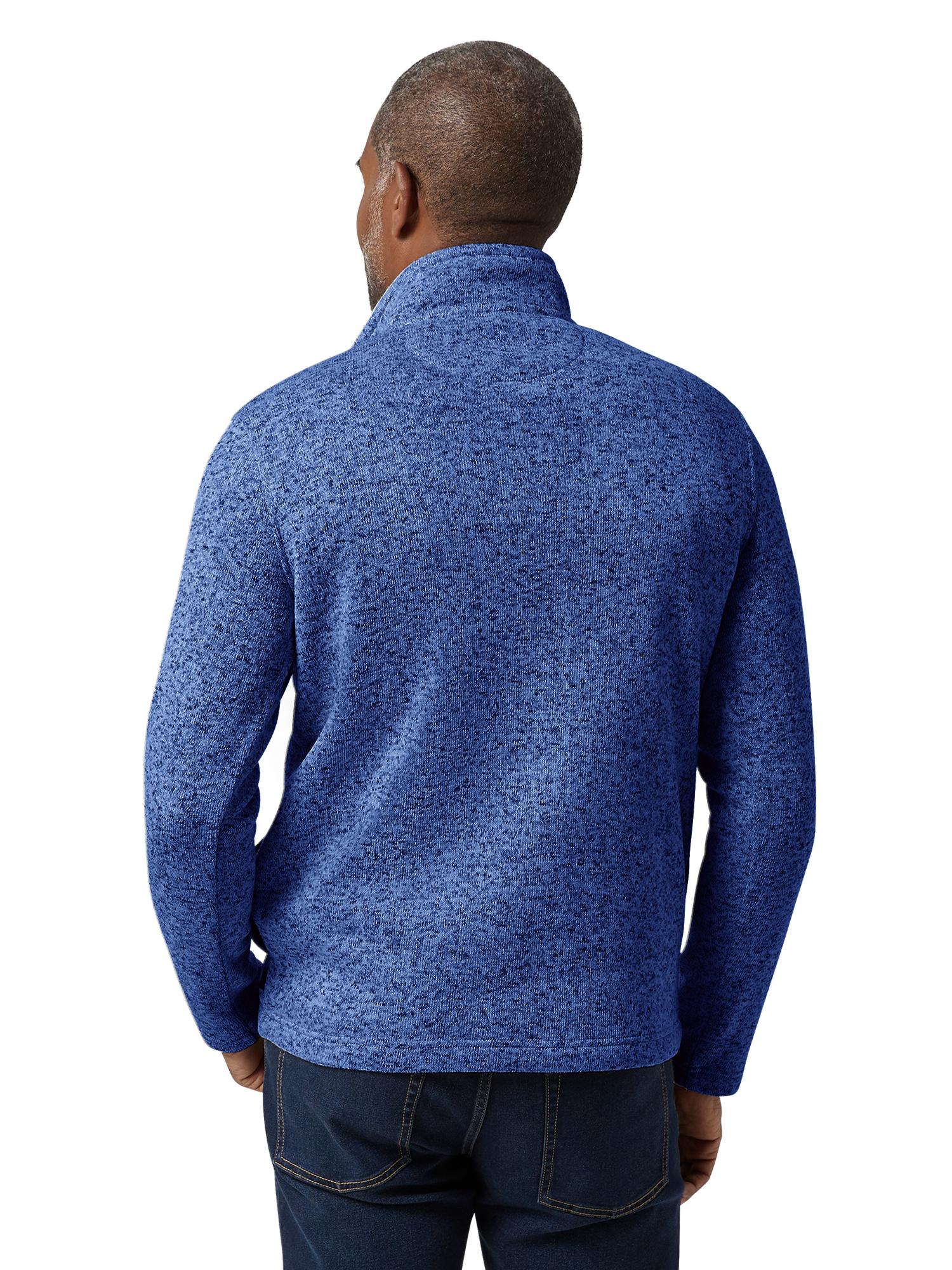 Chaps Men's & Big Men's Quarter Zip Mock Neck Sweater Fleece - Walmart.com