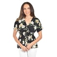 thumbnail image 5 of Blusa escote cruzado Roman Fashion /Juvenil, 6931 (Negro /Amarillo) negro CH, 5 of 5