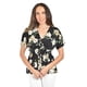 thumbnail image 5 of Blusa escote cruzado Roman Fashion /Juvenil, 6931 (Negro /Amarillo) negro M, 5 of 5