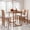Yellow, variant on EUROCO 5-Piece Solid Wood Counter Height Dining Table Set for 4,47.2" Dining Room Set with One Rectangular Table and 4 Fabric Chairs,Rectangle Dining Table Set for 4