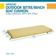 thumbnail image 3 of Duck Covers Weekend Water-Resistant Outdoor Bench Cushion, 54 x 18 x 3 inch, Straw, 3 of 8