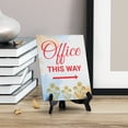 thumbnail image 3 of Signs ByLita Office this way, Blue Watercolor Table Sign (6 x 8"), 3 of 4
