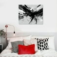 thumbnail image 4 of JEUXUS Black and White Abstract Canvas Prints Wall Art for Living Room Office Wall Decor, Black & White Graffiti Modern Paintings Artwork Pictures for Bedroom Poster Wall Decoration 20x16 inch, 4 of 4