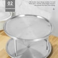 thumbnail image 2 of Spice Rack Stainless Steel 360 Degree Turntable 2 Stand, 2 of 8