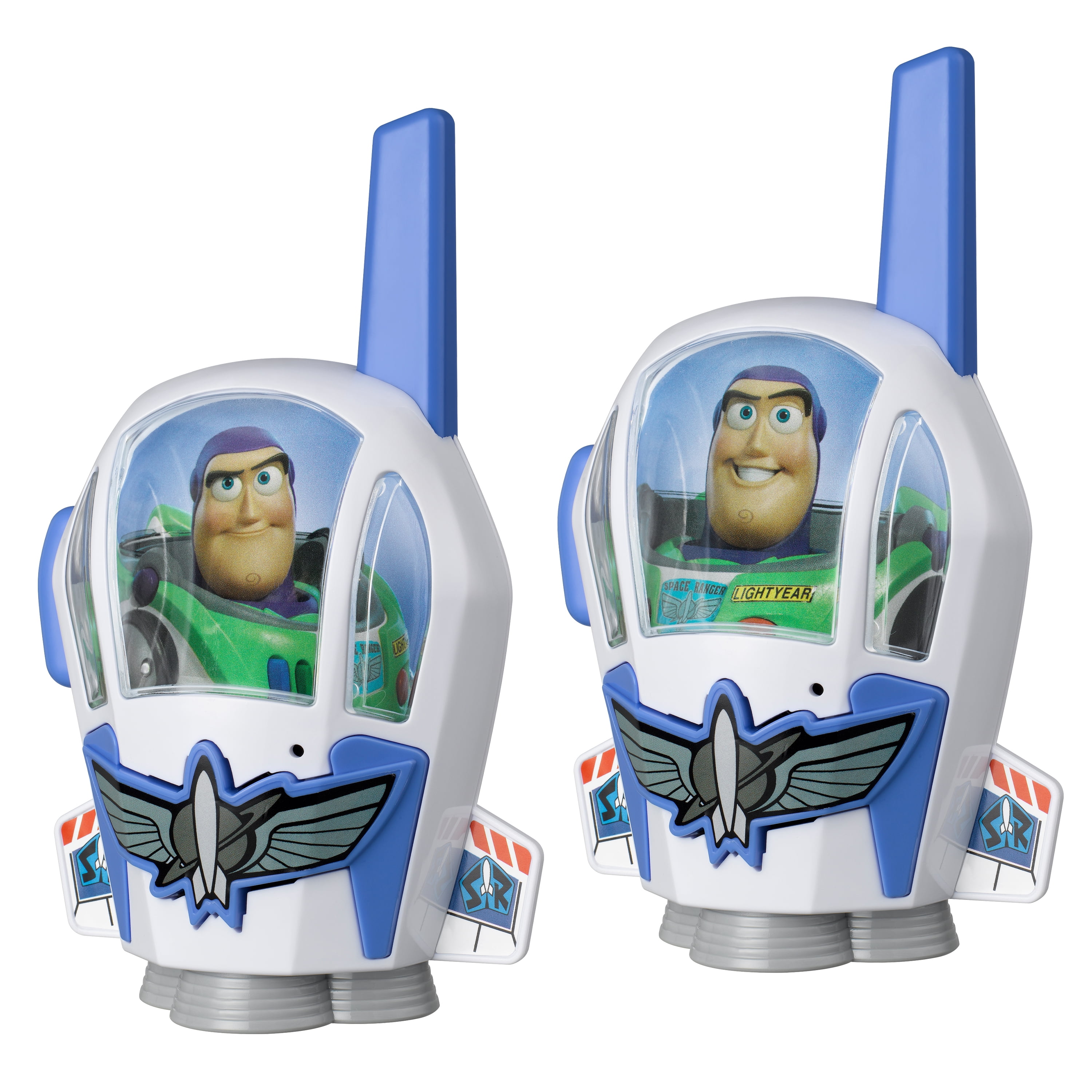 Disney Pixar Toy Story Buzz Lightyear Kids Walkie Talkies, 2-Pack with Push-to-Talk, up to 750 ft Range, Ages 3+